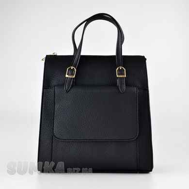 Сумка-рюкзак жіноча чорна з екошкіри PoloClub SK20099 - 1