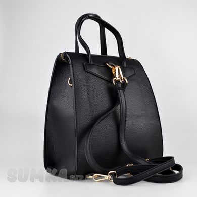Сумка-рюкзак жіноча чорна з екошкіри PoloClub SK20099 - 2