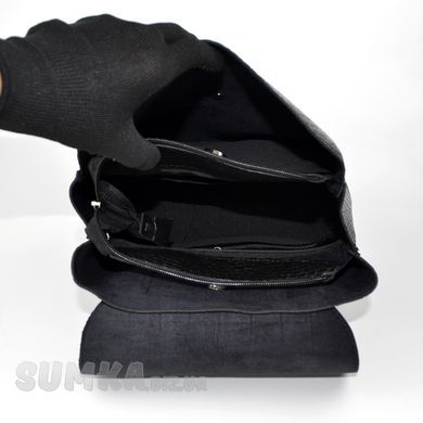 Рюкзак женский черный (кроко) из экокожи PoloClub SK10030 - 3