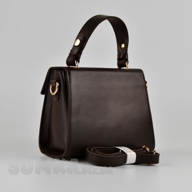 Сумка жіноча шоколадна (+ екозамша) з екошкіри PoloClub SK50066 - 2