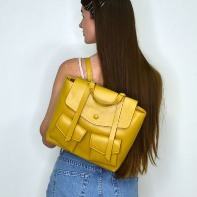 Рюкзак жіночий жовтий з екошкіри 9903 (SALE) - 4