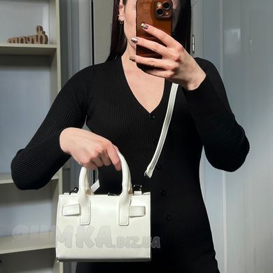 Сумка женская белая через плечо из экокожи PoloClub SK10321 - 2