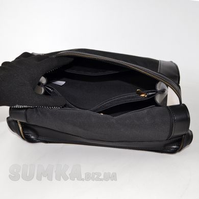 Сумка жіноча чорна (+ екозамша) з екошкіри PoloClub SK50092 - 3