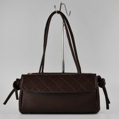 Сумка-багет жіноча шоколадна зі штучної шкіри PoloClub SK50122 - 1