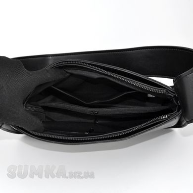 Сумка-багет женская черная из экокожи PoloClub SK10225 - 3