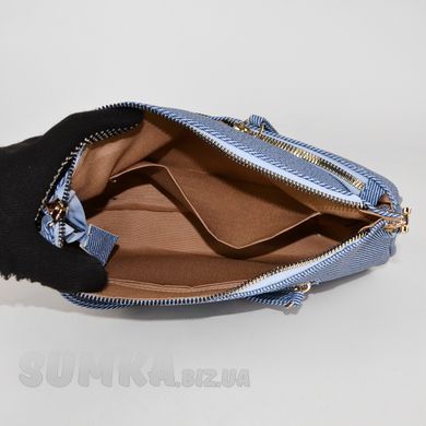 Сумка женская синяя (джинс) из текстиля PoloClub SK10325 - 3