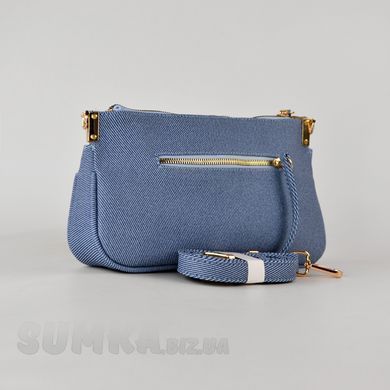 Сумка женская синяя (джинс) из текстиля PoloClub SK10325 - 2