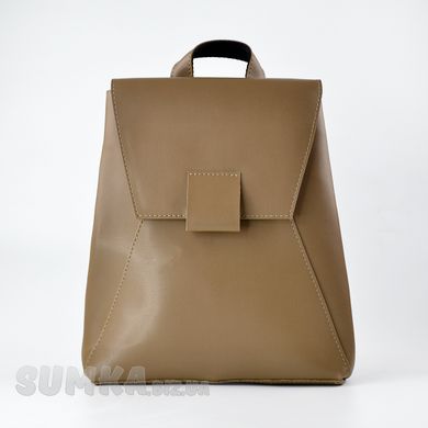 Рюкзак жіночий кольору капучіно зі штучної шкіри К737 - 1
