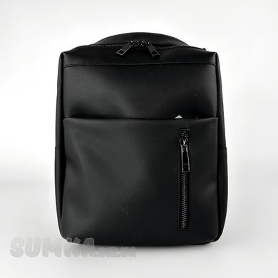 Сумка-рюкзак жіноча чорна зі штучної шкіри К802 - 1