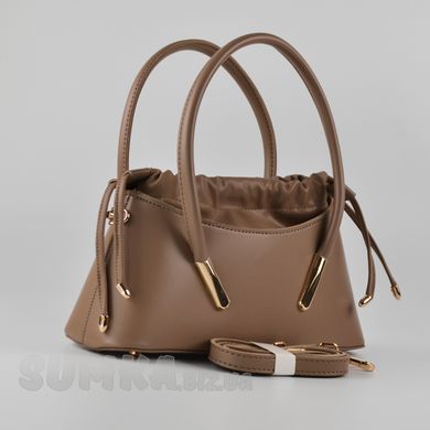 Сумка жіноча кольору мокко з екошкіри PoloClub SK10377 - 2