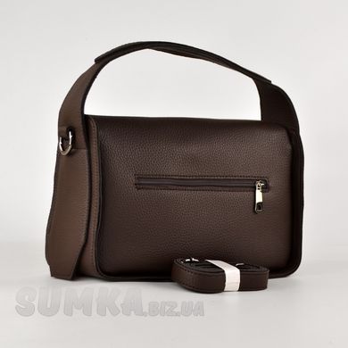 Сумка женская шоколадная из искусственной кожи PoloClub SK50060 - 2