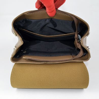 Рюкзак жіночий кольору капучіно зі штучної шкіри К737 - 3