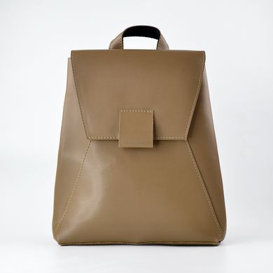 Рюкзак жіночий кольору капучіно зі штучної шкіри К737 - 1