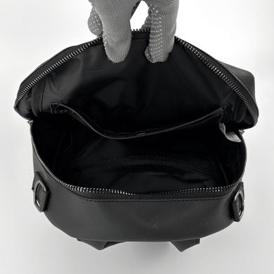 Сумка-рюкзак жіноча чорна зі штучної шкіри К802 - 3