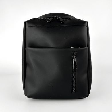 Сумка-рюкзак жіноча чорна зі штучної шкіри К802 - 1