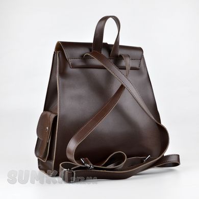 Рюкзак жіночий шоколадний з екошкіри PoloClub 011 - 2