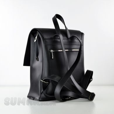 Рюкзак жіночий чорний з екошкіри PoloClub SK10009А - 2