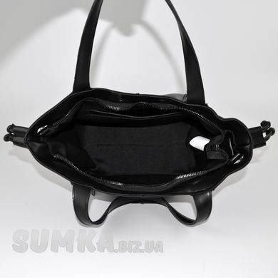 Сумка женская черная из экокожи PoloClub SK10409 - 3