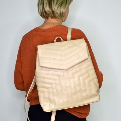 Рюкзак жіночий м'який кольору бізон з екошкіри PoloClub SK10046 - 4