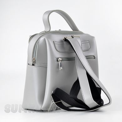 Рюкзак жіночий сірий зі штучної шкіри К660 - 2