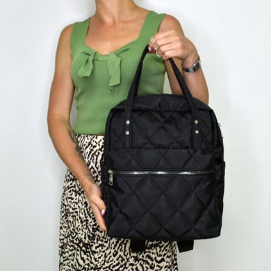 Рюкзак жіночий чорний з текстилю PoloClub SK10016 - 4