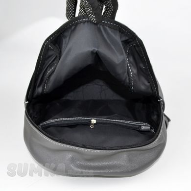 Рюкзак жіночий темно-сірий зі штучної шкіри МІС 36227 - 3