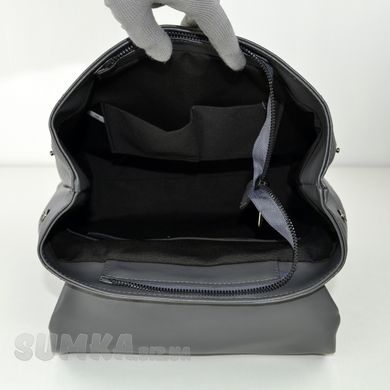 Рюкзак жіночий м'який темно-сірий з екошкіри PoloClub SK10046 - 3