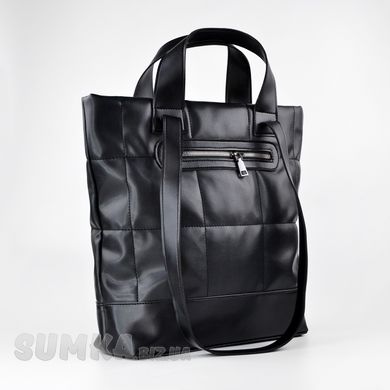 Сумка-шоппер женская черная из экокожи PoloClub SK10023 - 2