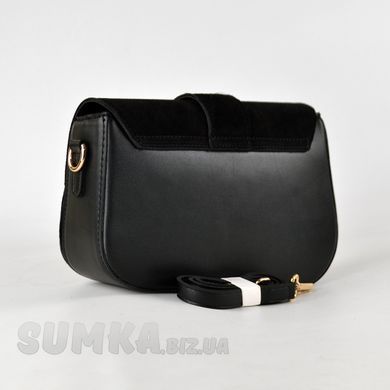 Сумка жіноча чорна (+ замша) з екошкіри PoloClub SK30204 - 2