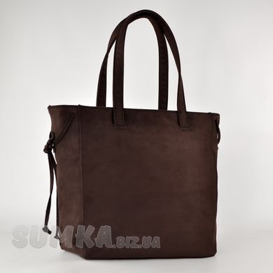 Сумка женская шоколадная из экозамши PoloClub SK10352 - 2