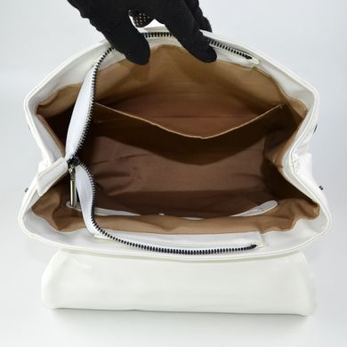 Рюкзак женский мягкий белый из экокожи PoloClub SK10046 - 3