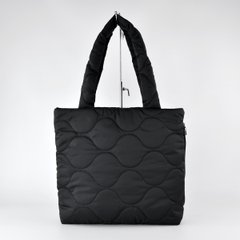Сумка-шоппер женская черная из текстиля МІС 36212 - 1