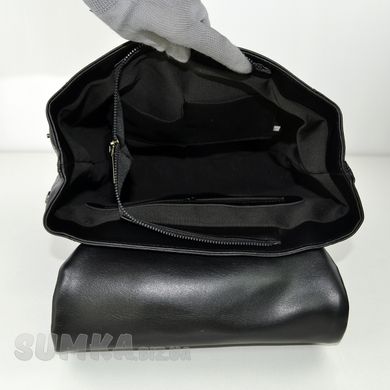Рюкзак жіночий м'який чорний з екошкіри PoloClub SK10046 - 3