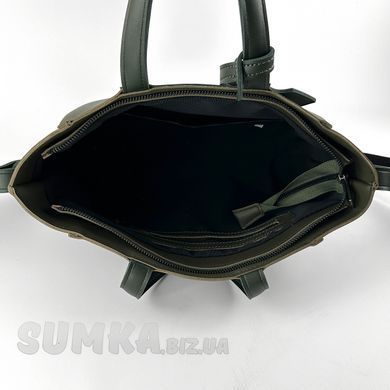 Сумка женская хаки (+ зеленый) из экокожи PoloClub SK10184 - 3