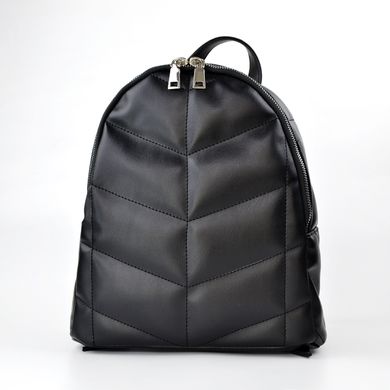 Рюкзак жіночий стьобаний чорний зі штучної шкіри PoloClub SK20041 - 1
