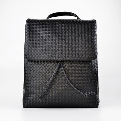 Рюкзак женский черный (плетение) из экокожи PoloClub SK30071 - 1