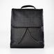 Рюкзак женский черный (плетение) из экокожи PoloClub SK30071 - 1