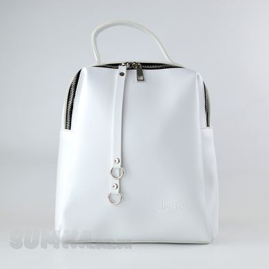 Рюкзак жіночий білий зі штучної шкіри К660 - 1