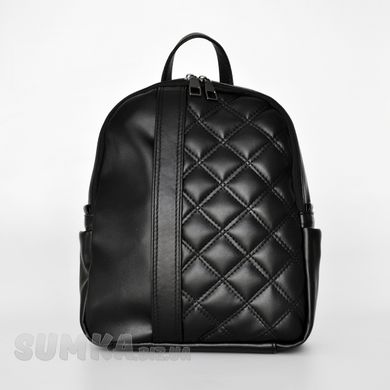 Рюкзак жіночий чорний зі штучної шкіри МІС 36143 - 1