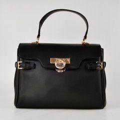 Сумка жіноча чорна з екошкіри PoloClub SK50113 - 1