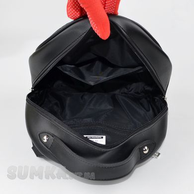 Рюкзак жіночий стьобаний чорний зі штучної шкіри К740 - 3