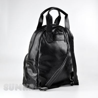 Сумка-рюкзак женская черная (буквы) из искусственной кожи Voila 1747 - 2