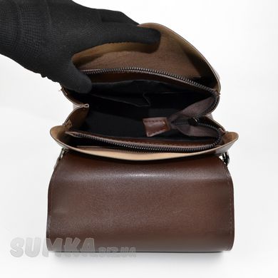 Рюкзак жіночий шоколадний з екошкіри PoloClub SK10009 - 3