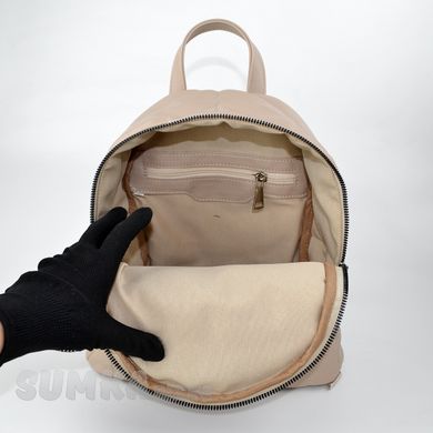 Рюкзак женский стеганый цвета бизон из искусственной кожи PoloClub SK20041 - 3