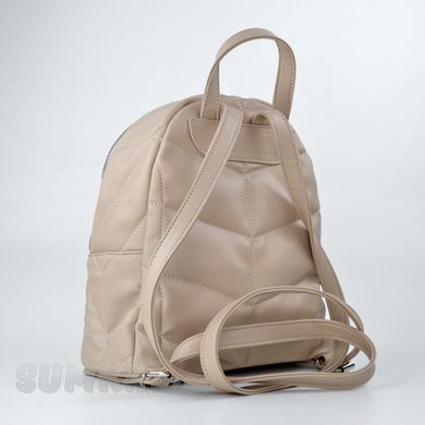 Рюкзак женский стеганый цвета бизон из искусственной кожи PoloClub SK20041 - 2
