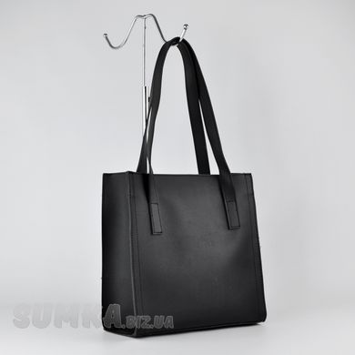 Сумка-шопер жіноча чорна з екошкіри PoloClub SK10019 - 2