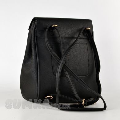 Сумка-рюкзак женская черная из искусственной кожи PoloClub SK10344 - 2