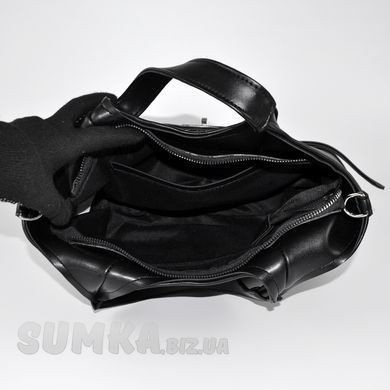 Сумка жіноча чорна з екошкіри PoloClub SK10401 - 3