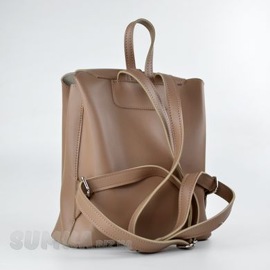 Рюкзак жіночий темно-бежевий з екошкіри PoloClub SK10030 - 2