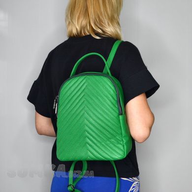 Рюкзак жіночий зелений зі штучної шкіри PoloClub SK20074 - 4